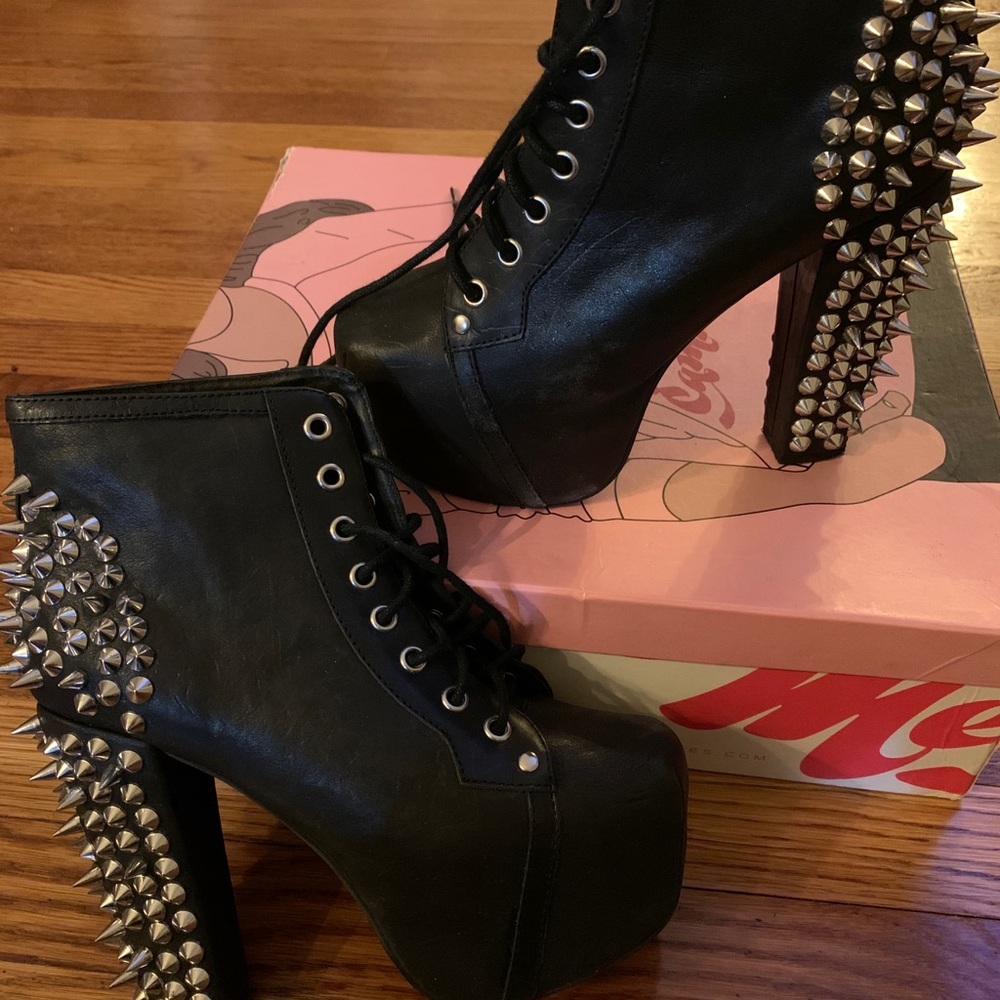 Jeffrey Campbell spike black shoes